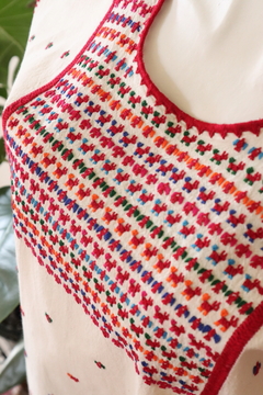 Blusa Tacuate bordada a mano Beige multicolor Unitalla en internet