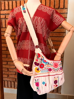 Bolsa Bordada a Mano, Renacer Mexicano Mod. Hipper Manta - tienda en línea