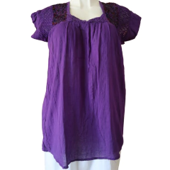 Blusa Bordada A Mano Mod. Geranio Unitalla - Lari Moda