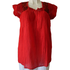 Blusa Bordada A Mano Mod. Geranio Unitalla - comprar en línea