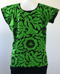 Blusa Jalapa con Bordados de un solo color Hecho a Mano Unitalla en internet