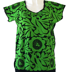 Imagen de Blusa Jalapa con Bordados de un solo color Hecho a Mano Unitalla