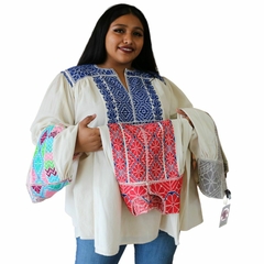 Blusa bordada a mano Mod. Ejutla con bordados Multicolor Unitalla - comprar en línea