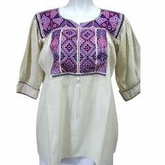 Blusa bordada a mano Mod. Ejutla con bordados Multicolor Unitalla en internet