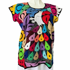 Blusa Jalapa Bordada A Mano negro multicolor Unitalla en internet