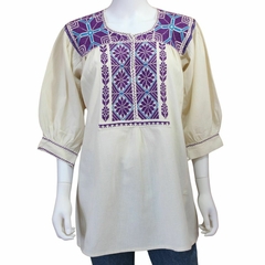 Blusa bordada a mano Mod. Ejutla con bordados Multicolor Unitalla - comprar en línea