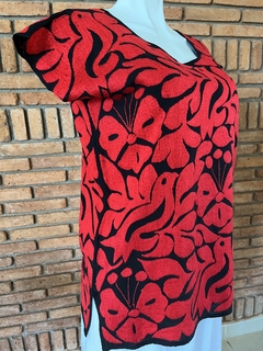 Imagen de Blusa Jalapa con Bordados de un solo color Hecho a Mano Unitalla