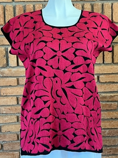 Blusa Jalapa con Bordados de un solo color Hecho a Mano Unitalla