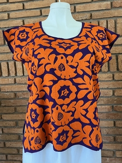 Blusa Jalapa con Bordados de un solo color Hecho a Mano Unitalla en internet