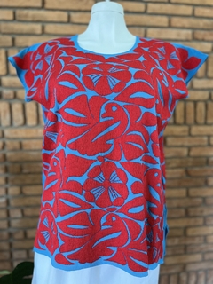 Blusa Jalapa con Bordados de un solo color Hecho a Mano Unitalla en internet