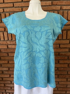 Blusa Jalapa con Bordados de un solo color Hecho a Mano Unitalla - tienda en línea