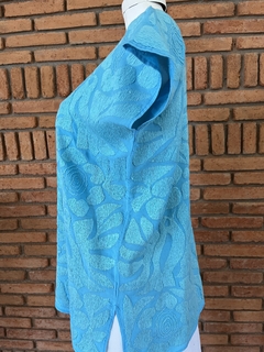 Blusa Jalapa con Bordados de un solo color Hecho a Mano Unitalla