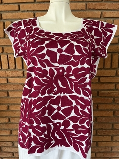 Blusa Jalapa con Bordados de un solo color Hecho a Mano Unitalla - comprar en línea