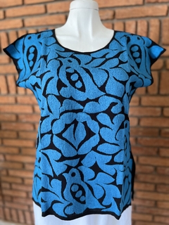 Blusa Jalapa con Bordados de un solo color Hecho a Mano Unitalla - comprar en línea