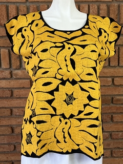 Blusa Jalapa con Bordados de un solo color Hecho a Mano Unitalla - tienda en línea