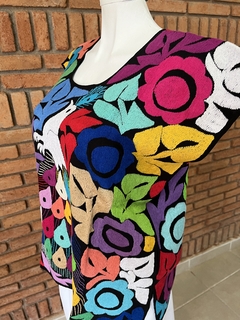 Imagen de Blusa Jalapa Bordada A Mano negro multicolor Unitalla