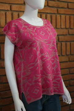 Blusa Jalapa con Bordados de un solo color Hecho a Mano Unitalla - comprar en línea