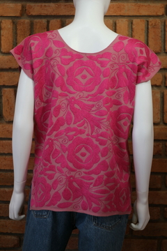 Blusa Jalapa con Bordados de un solo color Hecho a Mano Unitalla - tienda en línea