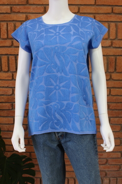 Blusa Jalapa con Bordados de un solo color Hecho a Mano Unitalla - tienda en línea