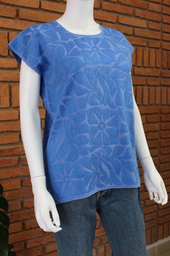 Imagen de Blusa Jalapa con Bordados de un solo color Hecho a Mano Unitalla