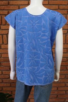 Blusa Jalapa con Bordados de un solo color Hecho a Mano Unitalla