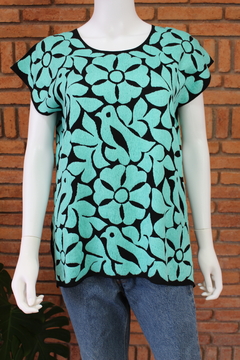 Blusa Jalapa con Bordados de un solo color Hecho a Mano Unitalla - tienda en línea