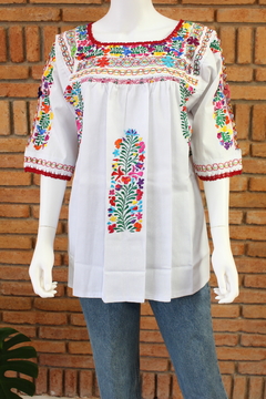 Blusa San Antonino deshilada manga 3/4 UNITALLA en internet