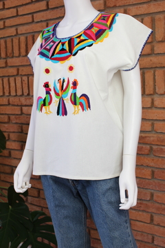 Blusa Artesanal Mod Huazolo Bordado Multicolor UT en internet