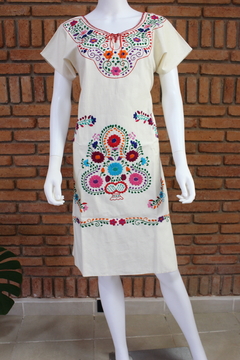 Vestido Bordado A Mano Mod Kimono Manta en internet