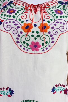 Imagen de Vestido Bordado A Mano Mod Kimono Manta