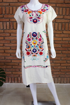 Vestido Bordado A Mano Mod Kimono Manta en internet