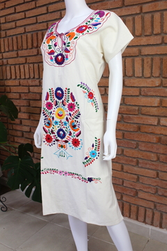 Vestido Bordado A Mano Mod Kimono Manta - tienda en línea