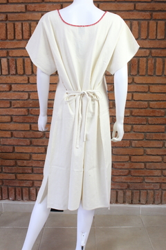 Vestido Bordado A Mano Mod Kimono Manta