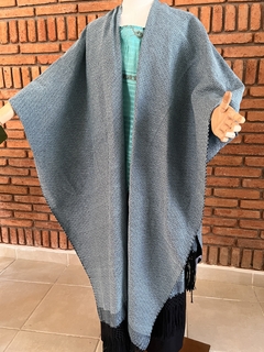 Poncho Ruana Rombo Hecho En Telar - tienda en línea