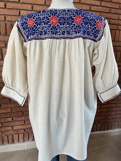 Blusa bordada a mano Mod. Ejutla con bordados Multicolor Unitalla - Lari Moda