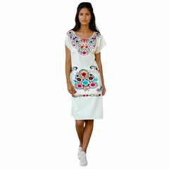 Vestido Bordado A Mano Mod Kimono Manta - comprar en línea