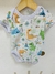 Body Malibu Manga corta Estampado Art 338 Dinos White