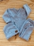 Mini ajuar 2 broches de metal 3 piezas liso Art - 536 Gris Melange