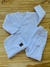 Mini ajuar 2 broches de metal 3 piezas liso art - 536 Blanco
