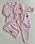 Ajuar 3 piezas Liso Rosa bebe Mimi art- 434