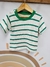 Remera Manga corta estampada Art 653 rayas Verdes