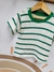 Remera Manga corta estampada Art 653 rayas Verdes - comprar online