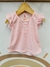 Remera Manga corta volado Art 658 Rayado Rosa
