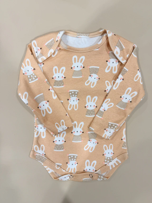 Body Manga Larga Estampado Art 767 Cone Salmon