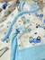 Mini ajuar Estampado 3 piezas Art - 536 Oso y Auto Celeste - comprar online