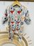 Entero Plush con pie Art 606 Arcoiris y zorrito Grey