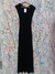 Vestido preto longo Carmen Steffens tam p