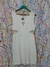 vestido branco com transparência de malha sem marca tamanho g