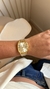 Relógio quadrado dourado - comprar online