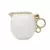 Cj em Porcelana Para Café e Chá Branco C/ Dourado Egg 3Pçs na internet